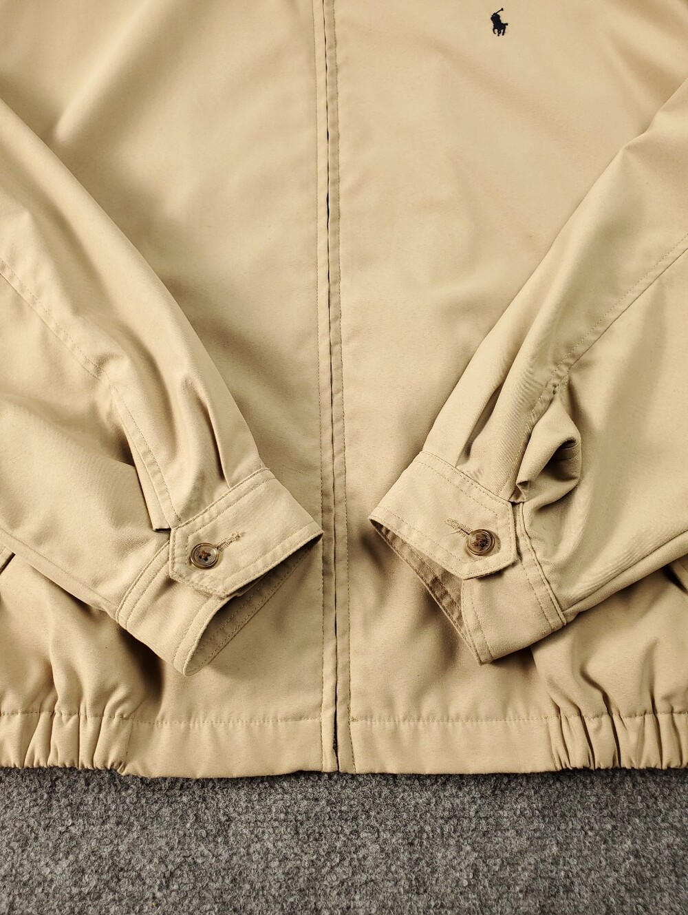 Vintage Polo Ralph Lauren Jacket XL Bi Swing Bomber Beige Microfiber Grid Lined - Picture 9 of 14